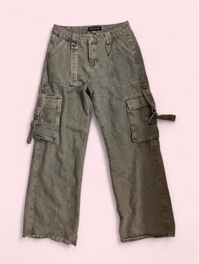 Women's Blue and Grey Jeans